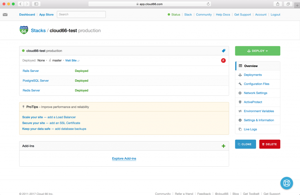 Cloud66 Stack